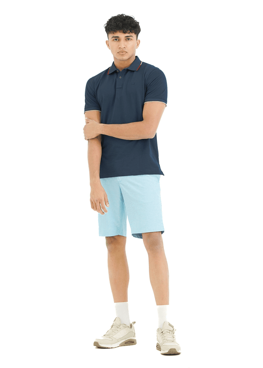 Moose Men’s Minimal Stripe Polo T-Shirt - Pale Combat