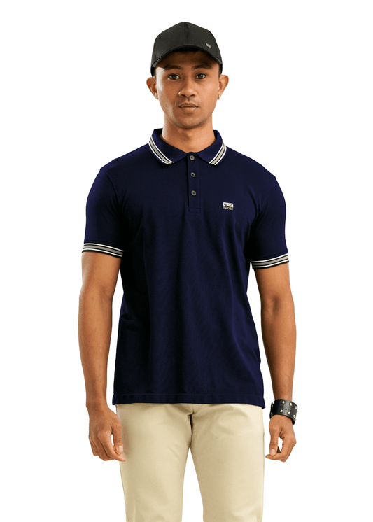 Moose Men’s Solid Seamless Polo T-Shirt – Campanula