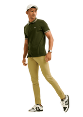 Moose Men’s Solid Seamless Polo T-Shirt – Vineyard Green