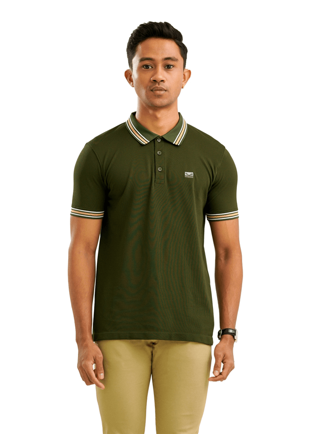 Moose Men’s Solid Seamless Polo T-Shirt – Vineyard Green