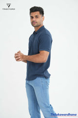 Trafford Textura Zip Polo T Shirt