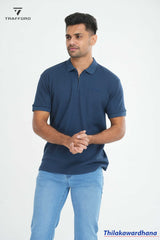 Trafford Textura Zip Polo T Shirt