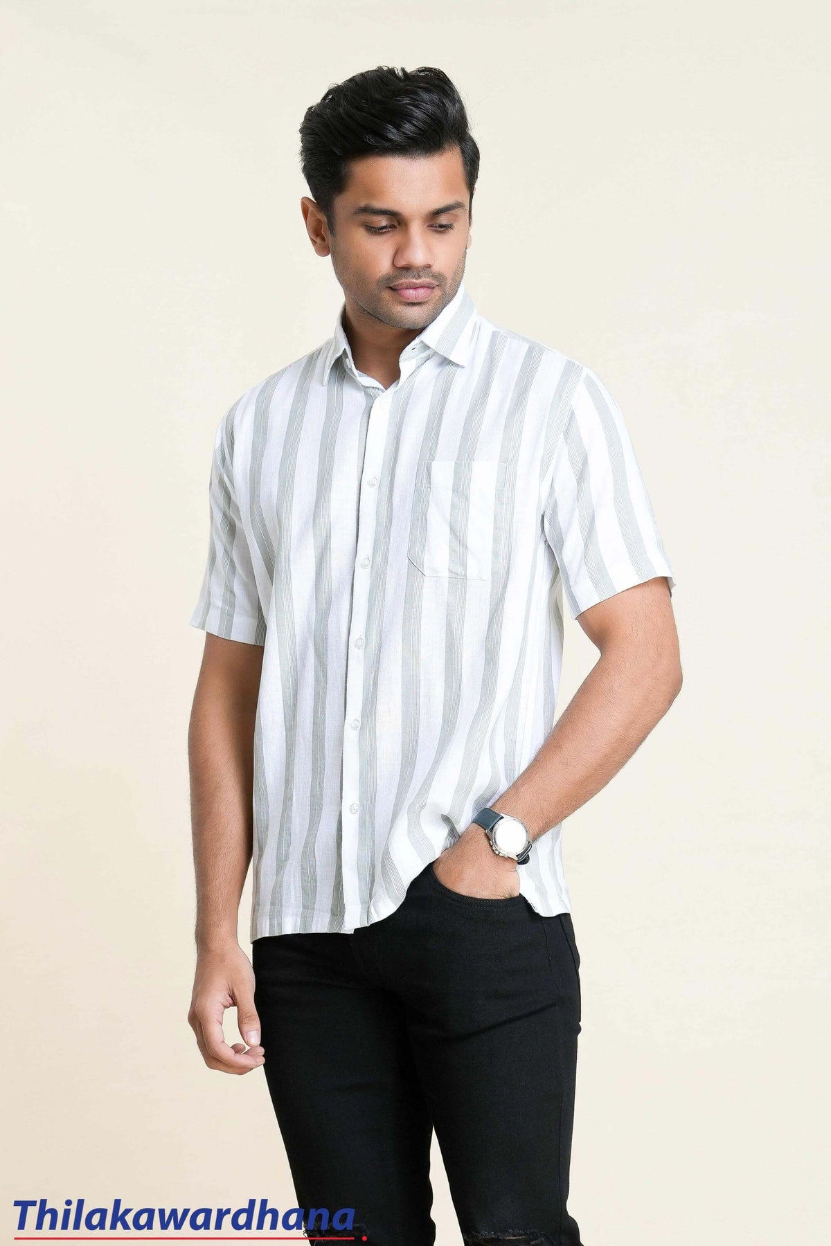 Trafford Stripe Printed Shirt