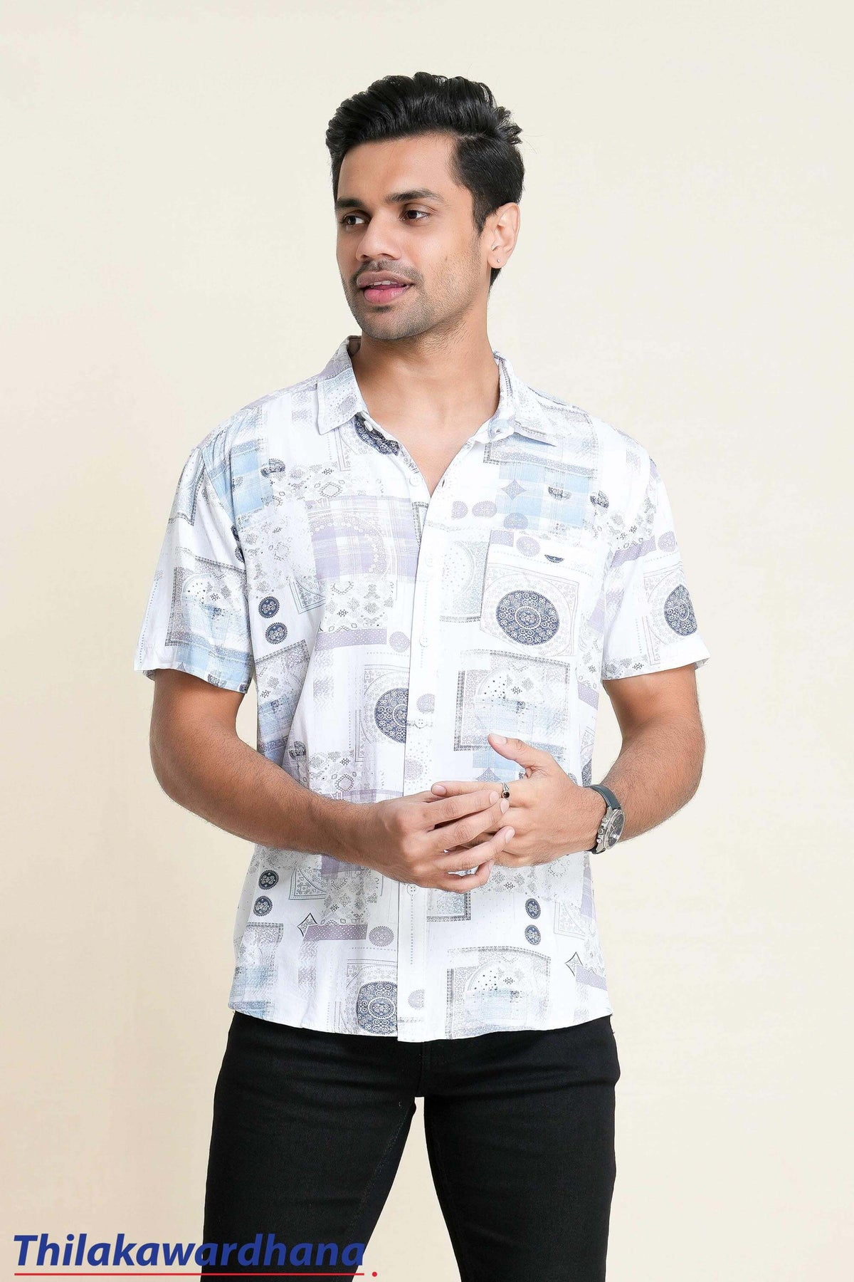 Men's Short Sleeve Printed Shirt