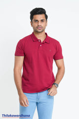 Trafford Classic Polo T Shirt - Maroon