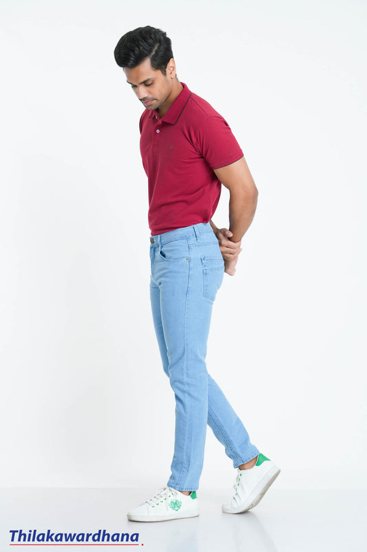 Men's Slim Fit Light Washed Jean