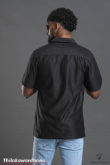 Trafford Texture Collared T Shirt