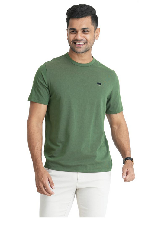 Moose Comfort Fit Crew Neck T Shirt -  Light Olive