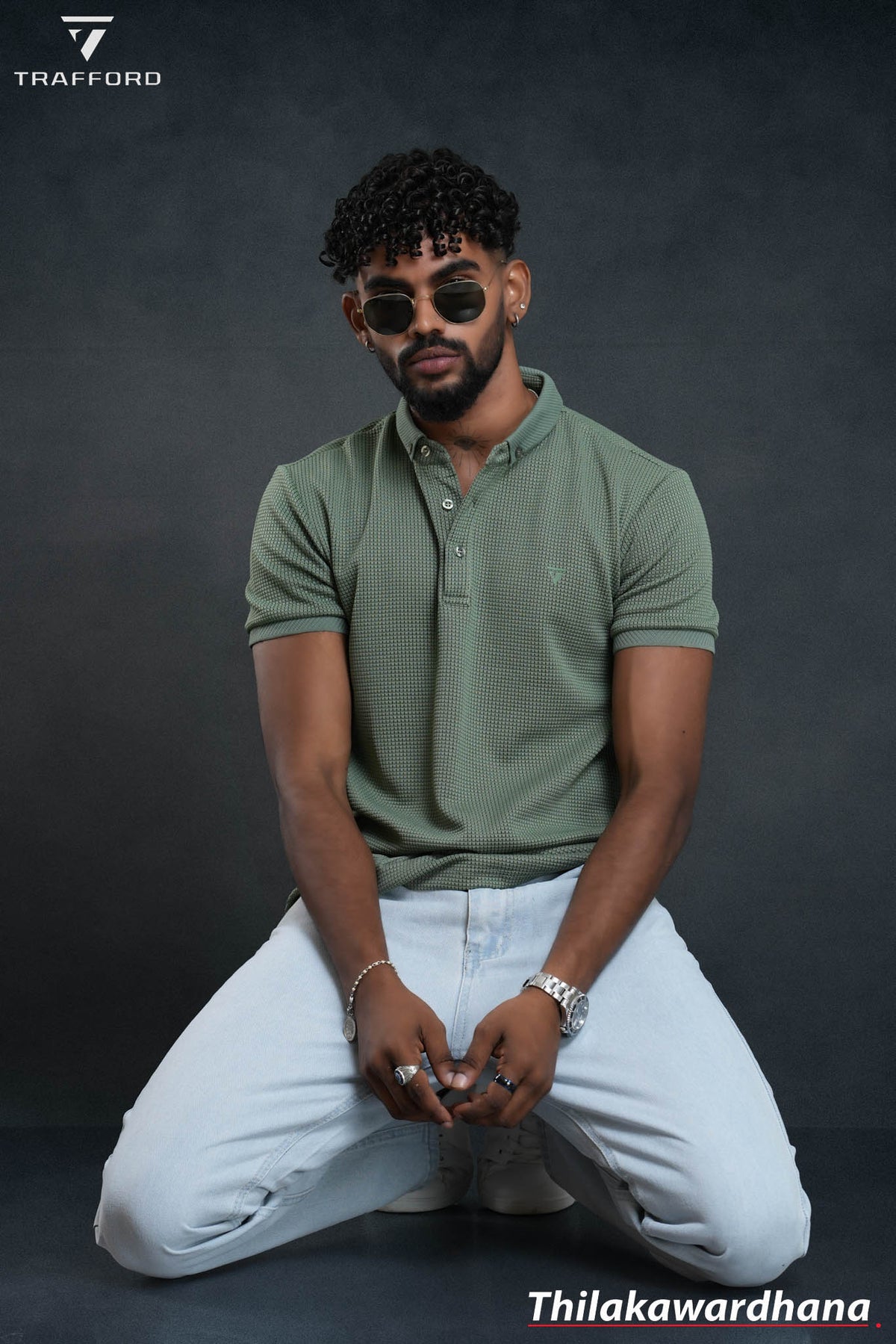 Trafford Textured Comfort Polo T Shirt
