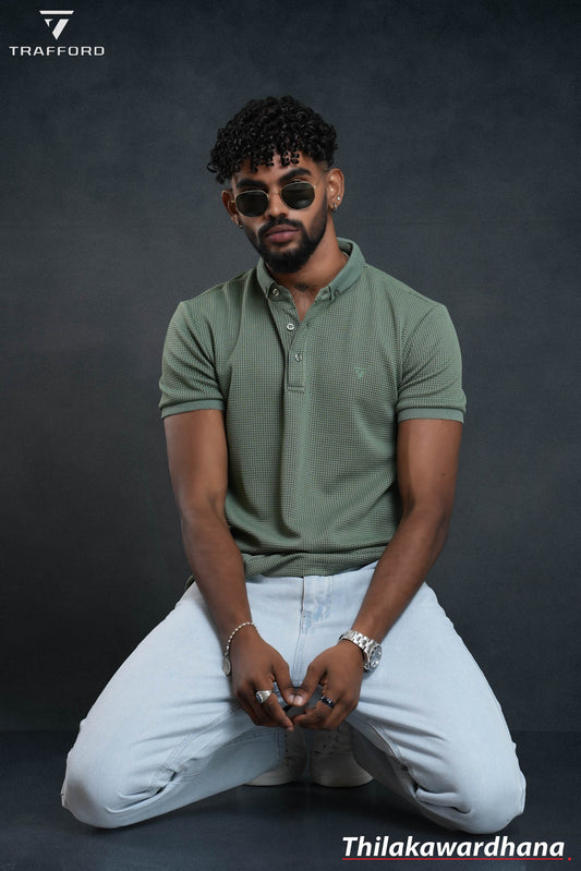 Trafford Textured Comfort Polo T Shirt