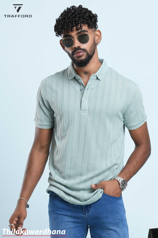 Trafford Textured Comfort Polo T Shirt