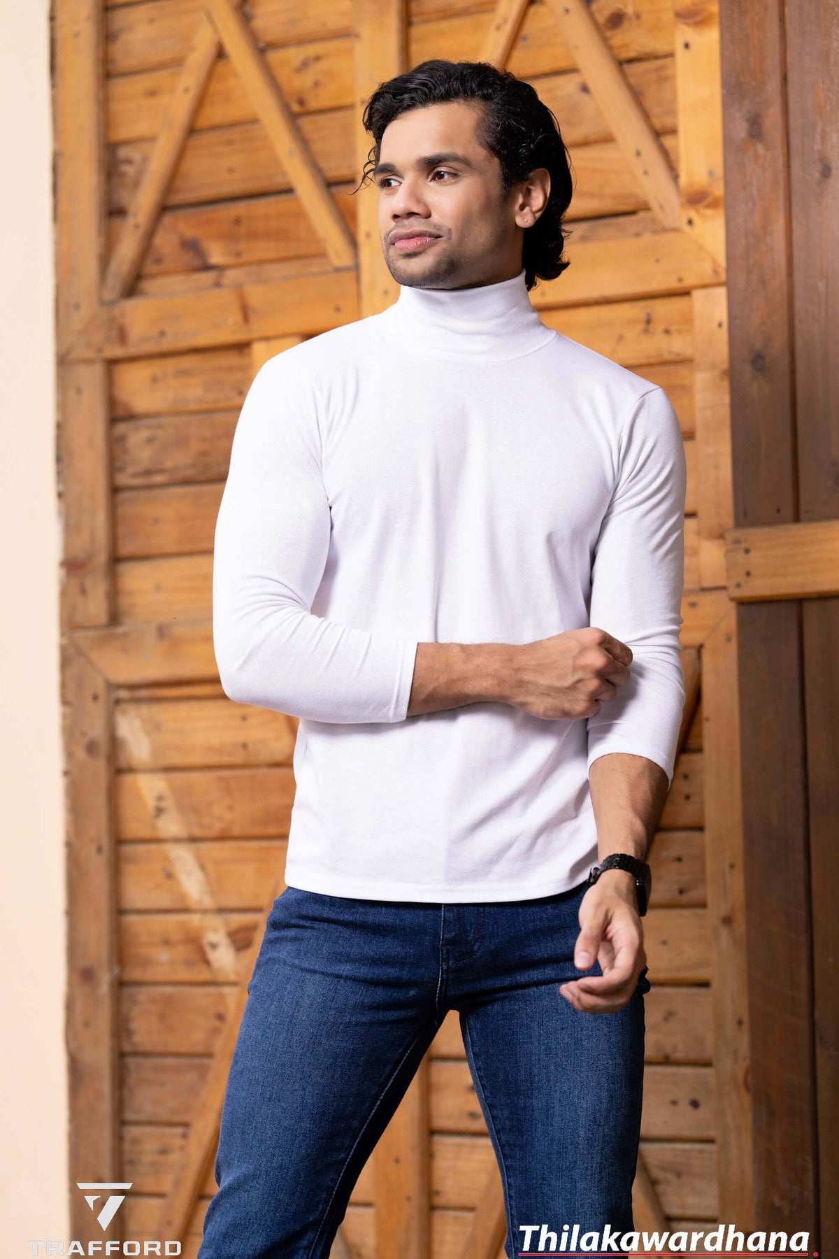 High Neck Long Sleeve T Shirt