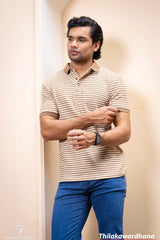 Trafford Striped Classic Polo T Shirt