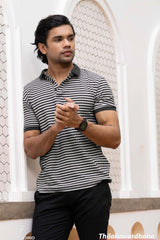 Trafford Striped Classic Polo T Shirt