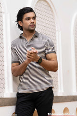 Trafford Striped Classic Polo T Shirt