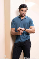 Trafford Texture Detailed Polo T Shirt