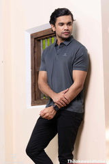 Trafford Texture Detailed Polo T Shirt