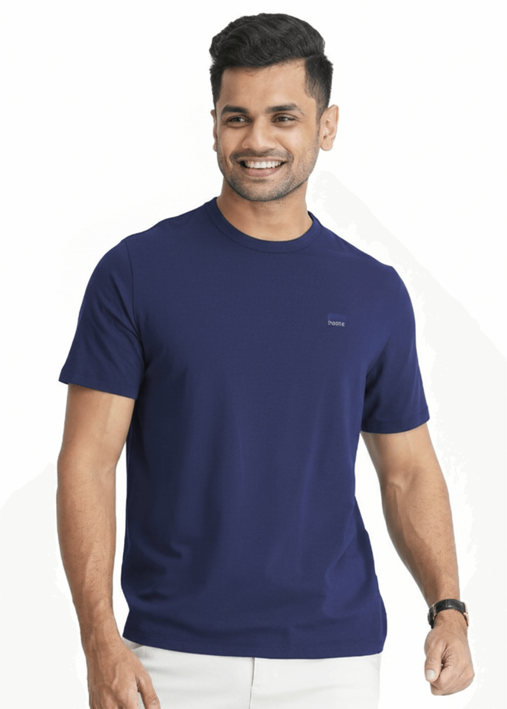 Moose Comfort Fit Crew Neck T Shirt -  Patroit Blue