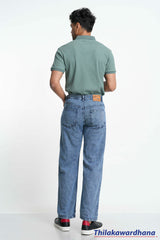 Men's Regular Fit Mid Washed Jean