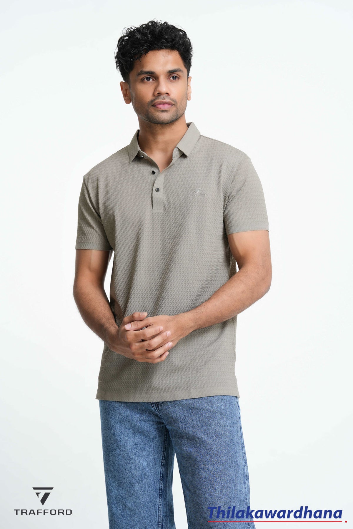 Trafford Textured Polo T Shirt