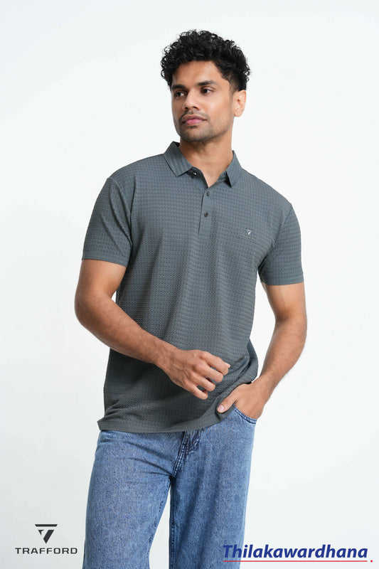 Trafford Textured Polo T Shirt