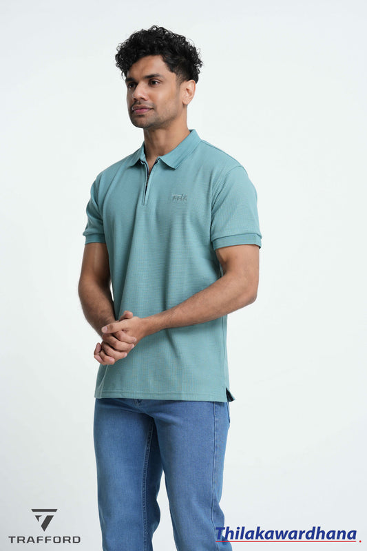 Trafford Textured Polo T Shirt