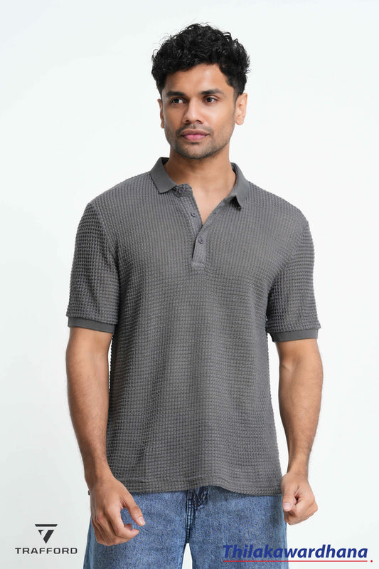 Trafford Textured Polo T Shirt