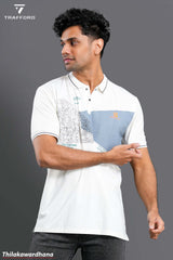 Trafford Printed Polo T Shirt