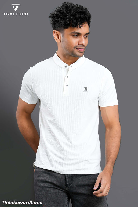 Trafford Chinese Collared T Shirt