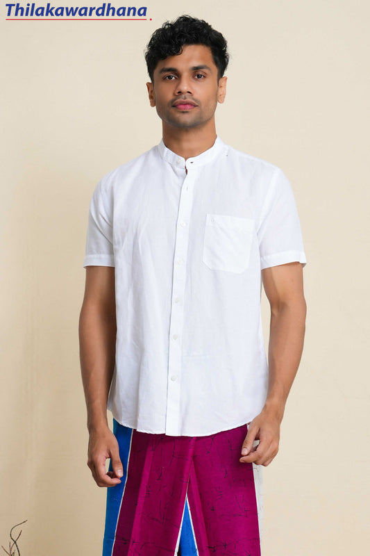 IQ2 Chinese Collar Premium Linen Shirt