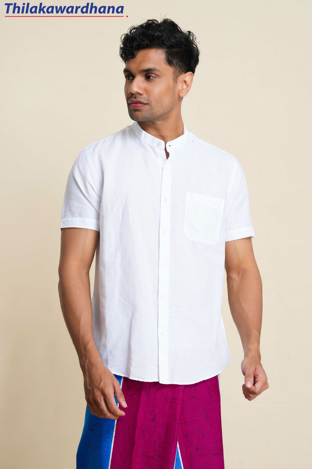 IQ2 Chinese Collar Premium Linen Shirt
