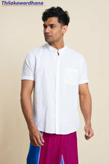 IQ2 Chinese Collar Premium Linen Shirt