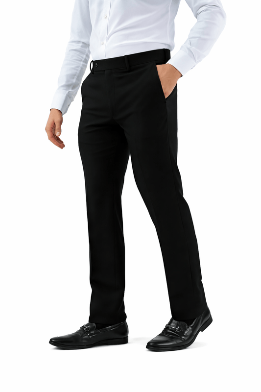 Trafford Slim Fit Formal Trouser - Black