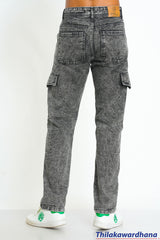 Men's Mid Washed Panel Detailed Jean