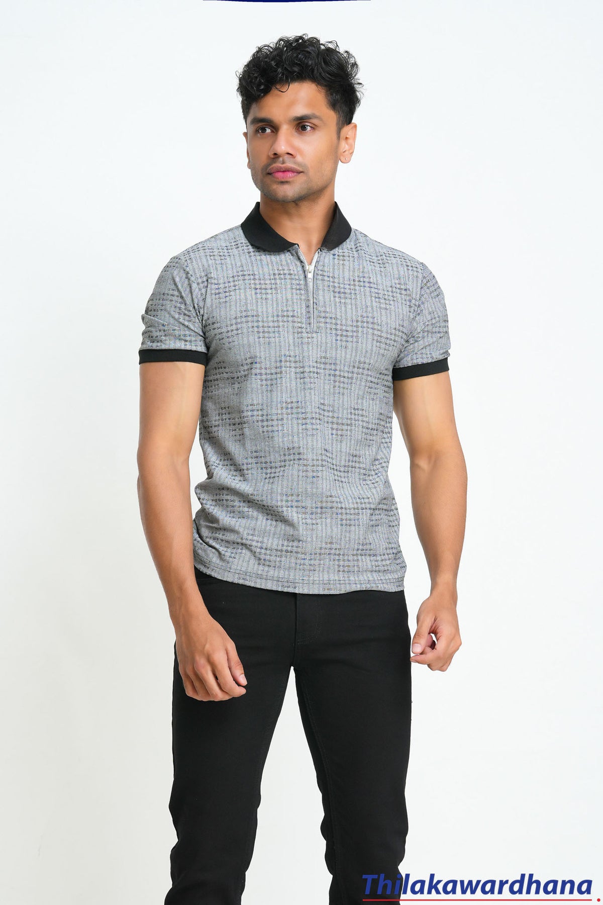 Trafford Zip Detailed Polo T Shirt