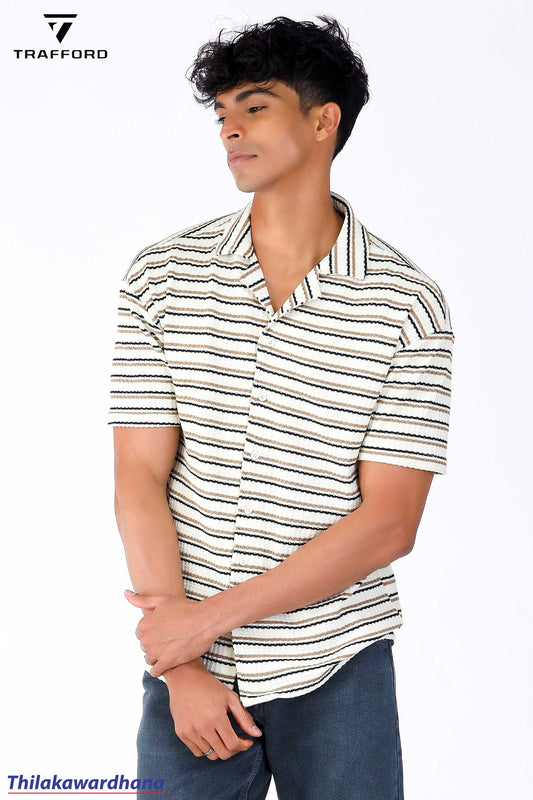 Trafford Textured Stripe Resort Shirt