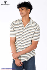 Trafford Textured Stripe Resort Shirt