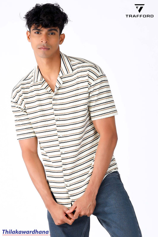 Trafford Textured Stripe Resort Shirt