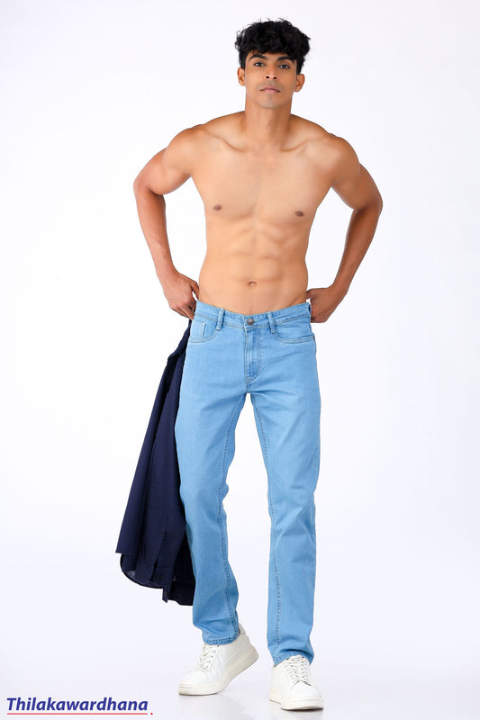 Men's Light Washed Slim Fit Jean
