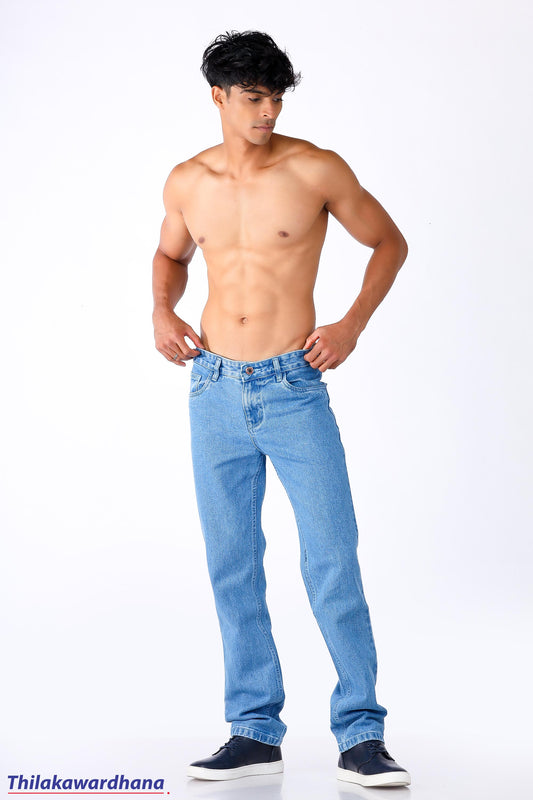 Men's Slim Fit Light Washed Jean