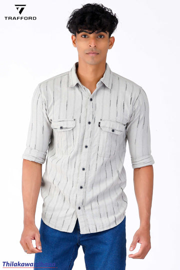 Double Pocket Detailed Long Sleeve Shirt