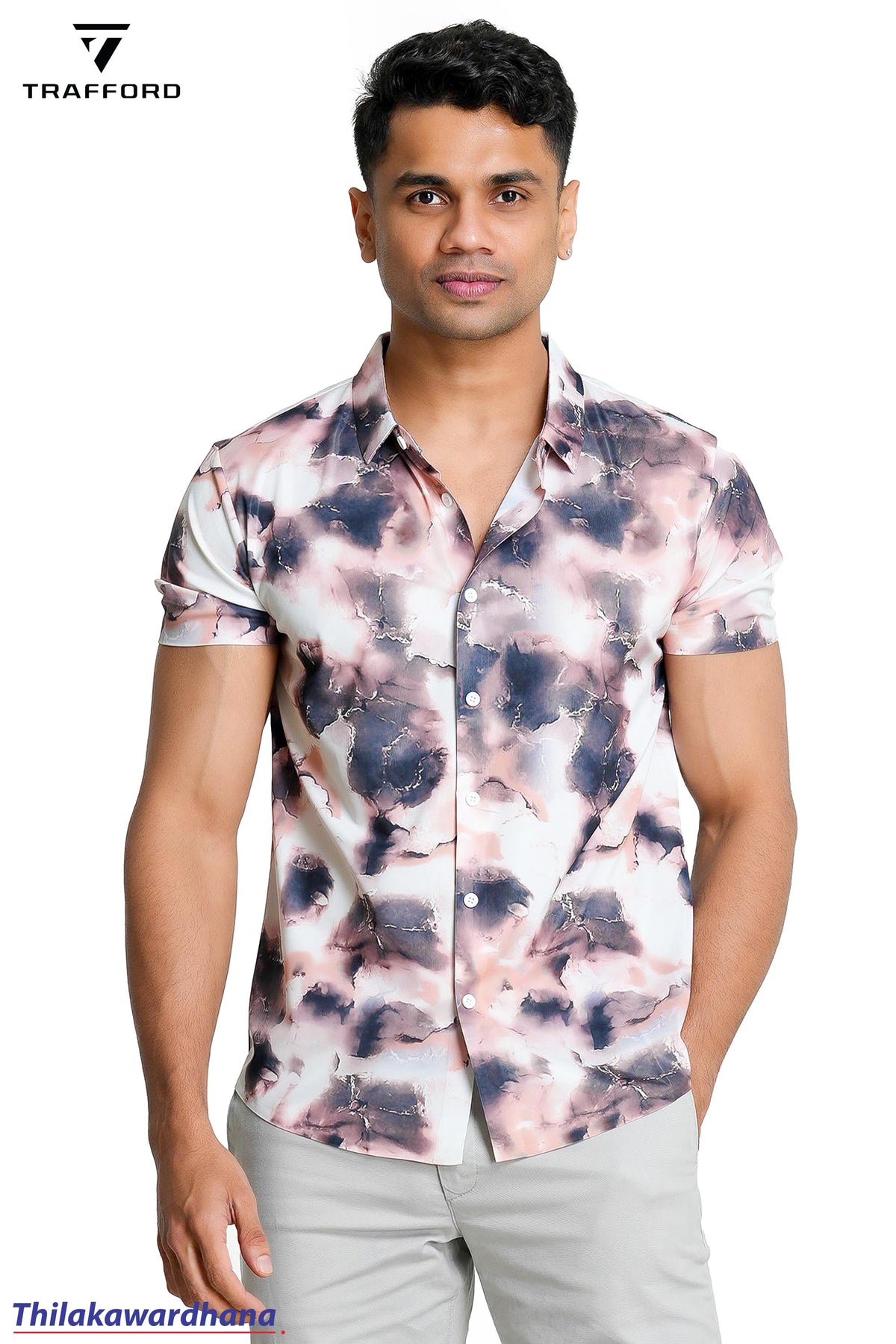 Trafford Artistic Cloud Print Shirt
