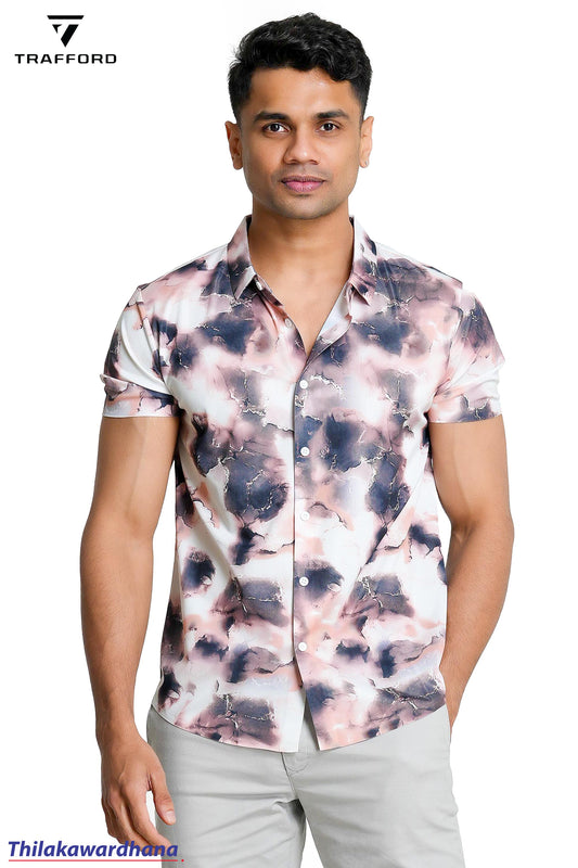 Trafford Artistic Cloud Print Shirt