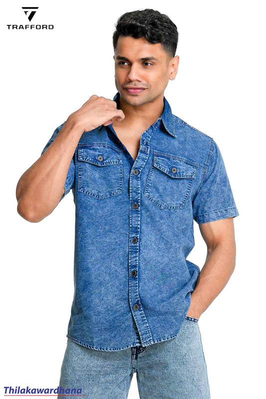 Short Sleeve Denim Shirt