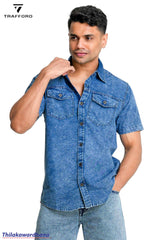 Short Sleeve Denim Shirt