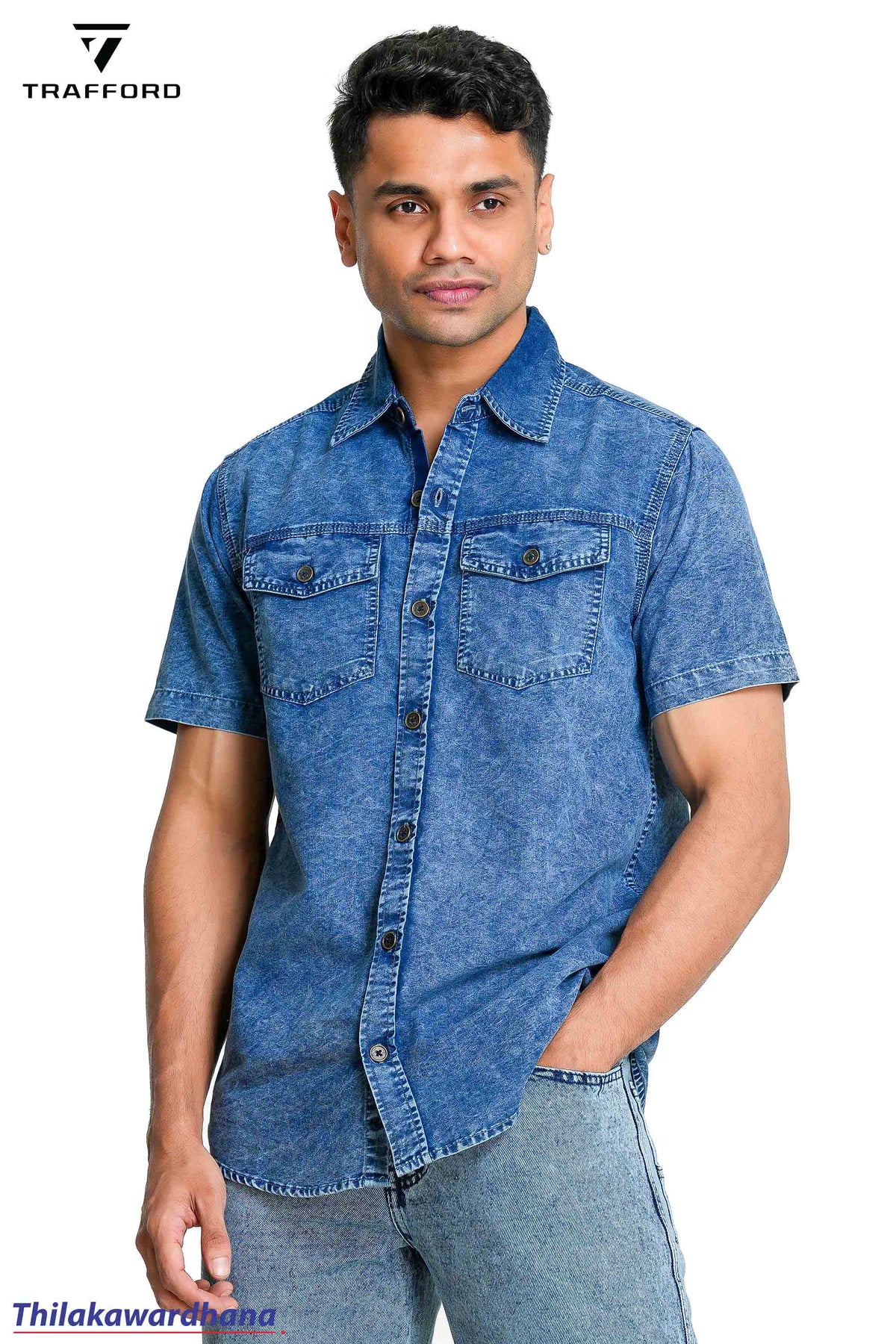 Short Sleeve Denim Shirt