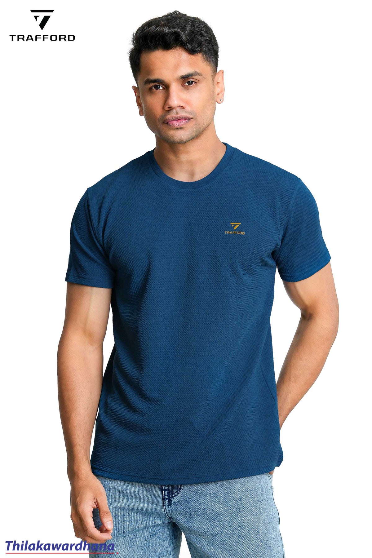 Trafford Textured Crew Neck T Shirt