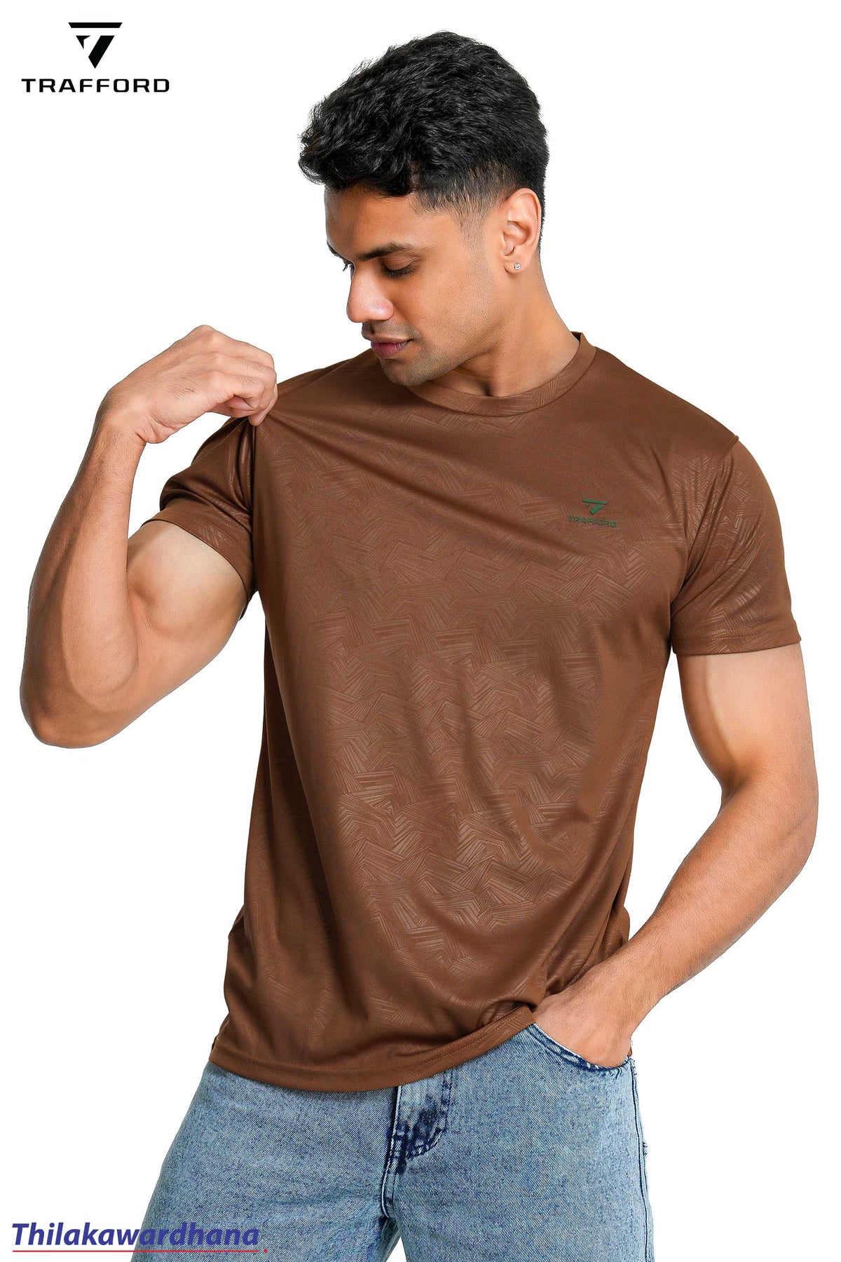 Trafford Textured Crew Neck T Shirt