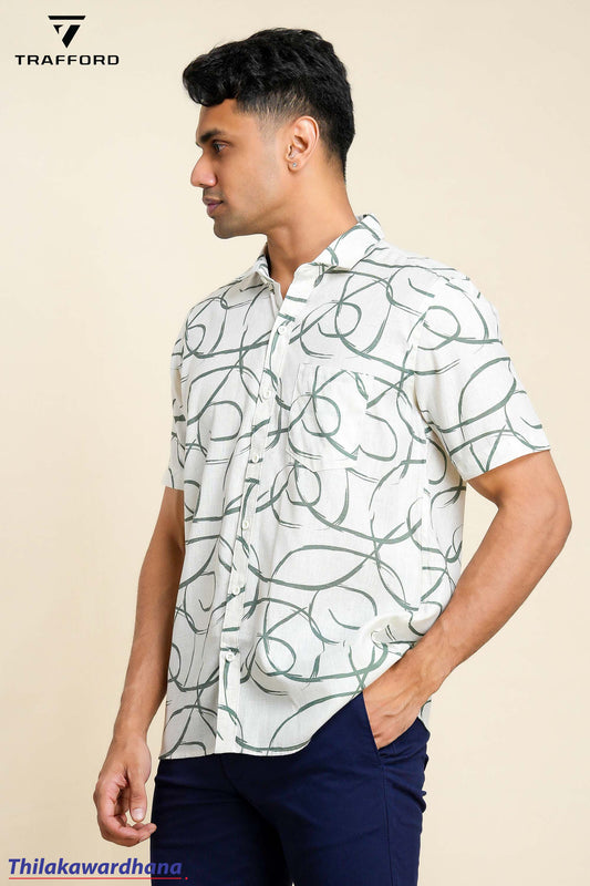 Trafford Minimalist Abstract Print Shirt