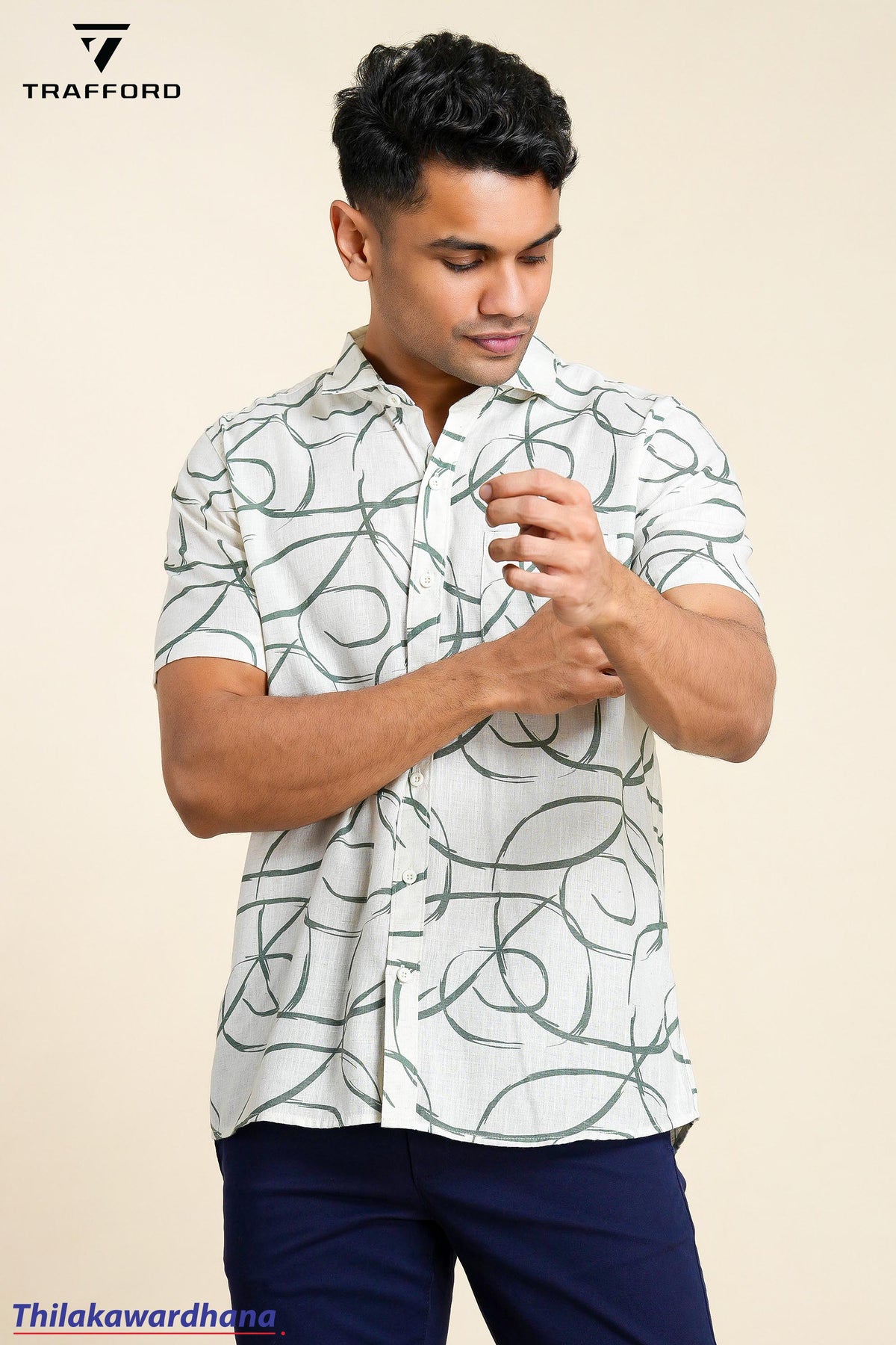Trafford Minimalist Abstract Print Shirt